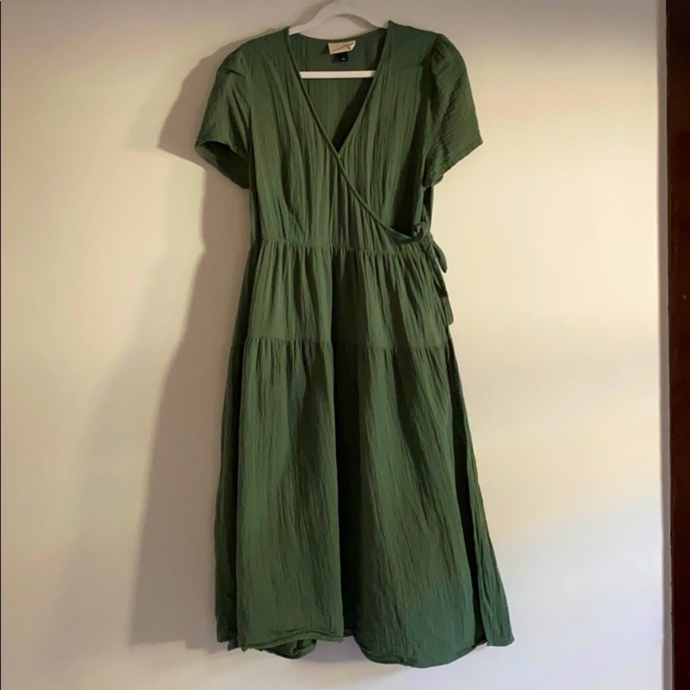 Wrap around long dress